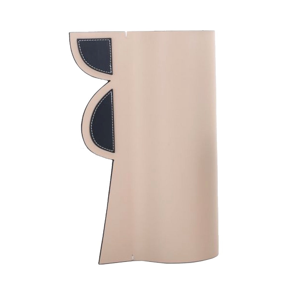 Beige PU Leather & Glass  Vase - Large CZ3006AL