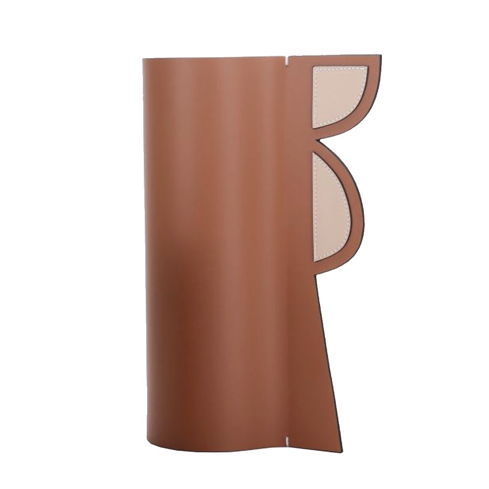 Clay PU Leather & Glass  Vase - Large CZ3006CL