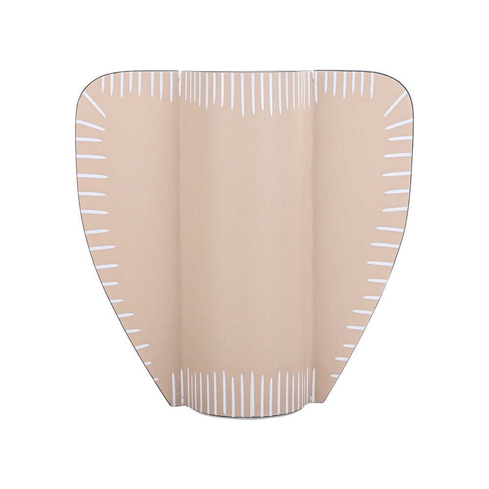 Beige PU Leather & Glass  Vase - Large CZ3007AL