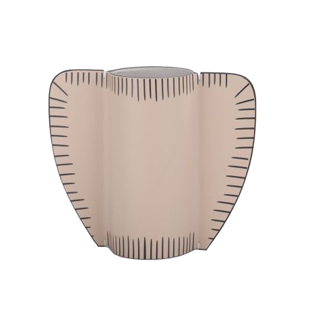 Beige PU Leather & Glass  Vase - Small CZ3007AS