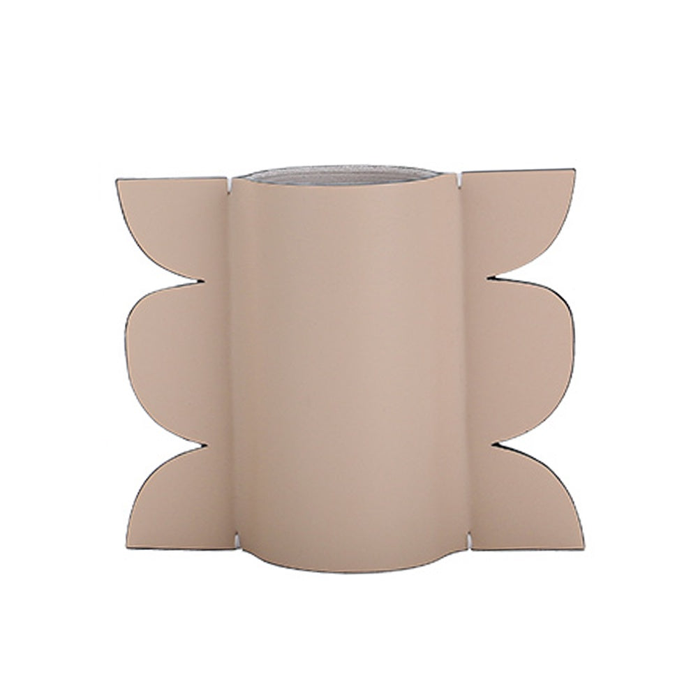 Beige PU Leather & Glass  Vase - Small CZ3009AS