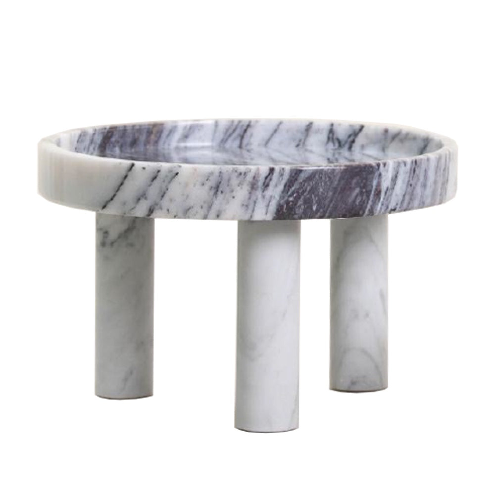 Grey Marble Footed Tray - Large CZ3013AL