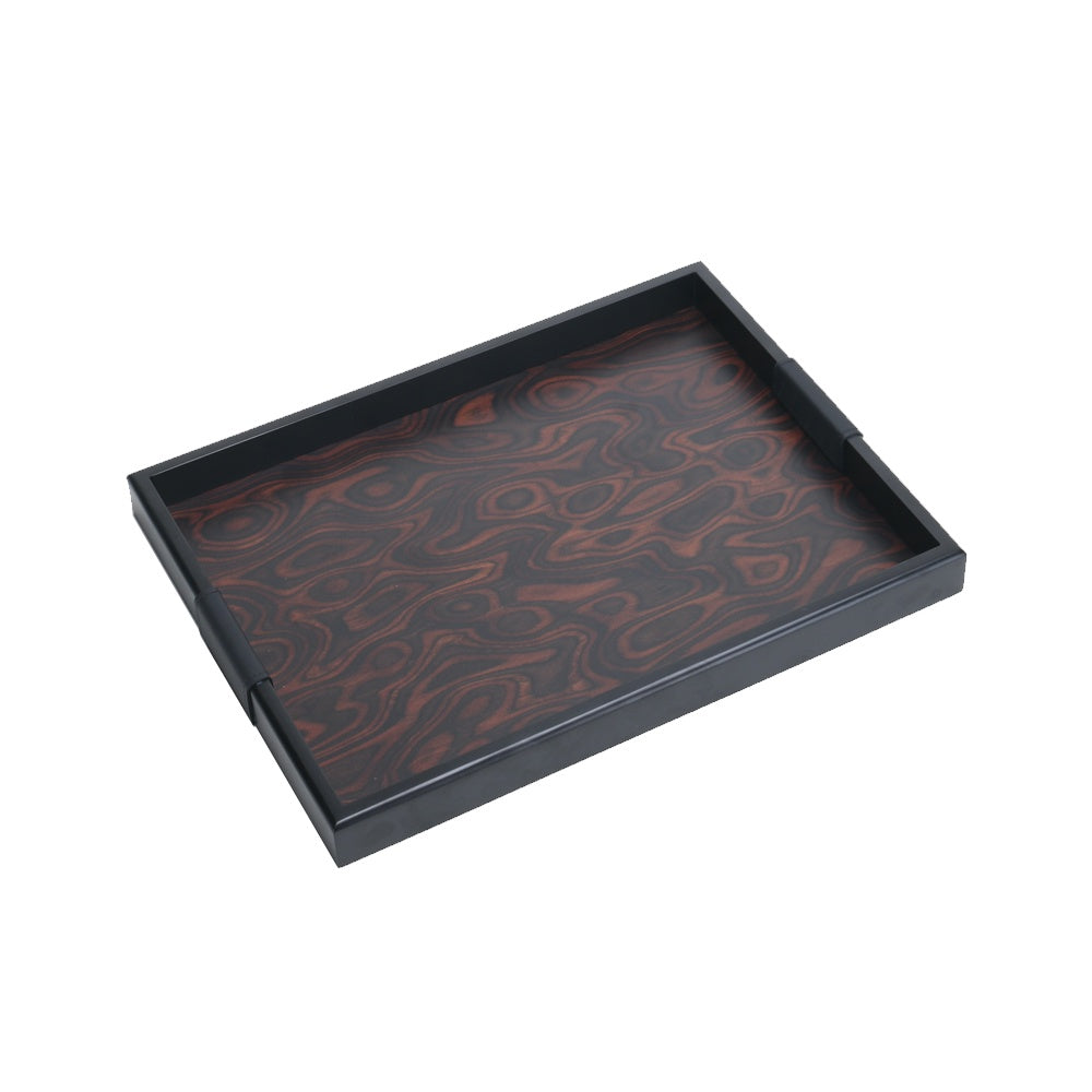 Rectangular Matte Lacquer Tray - Dark CZ3042