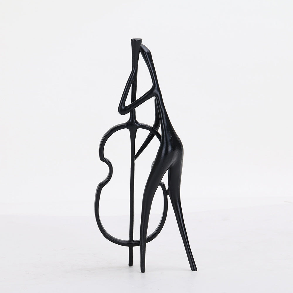Black Metal Abstract Musician Sculpture CZ3071