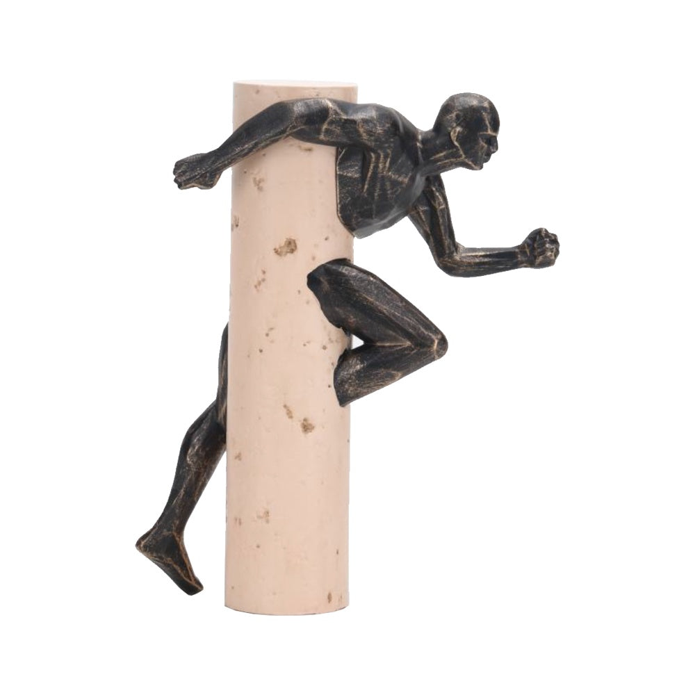 Dark Bronze & Beige Resin Figurative Sculpture CZ3123A