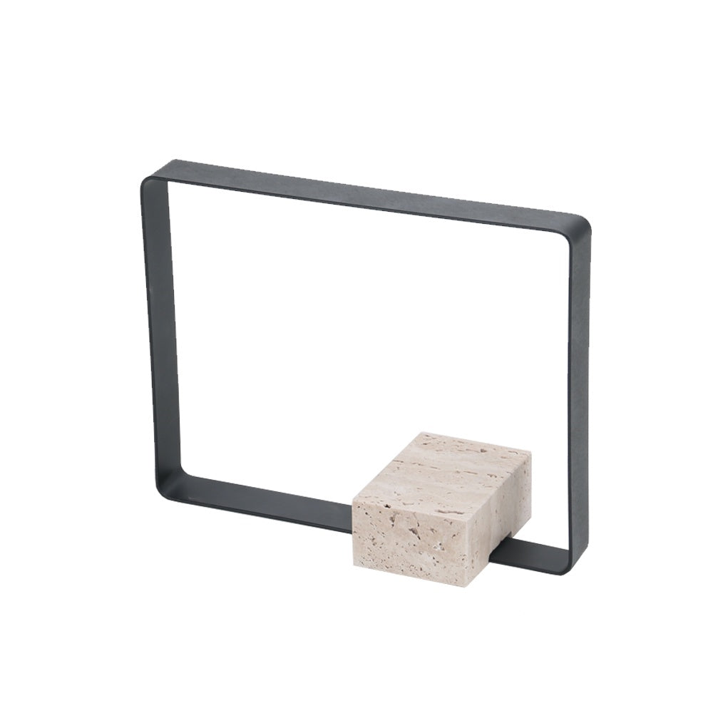 Iron & Marble Geometric Sculpture - Rectangle CZ3128