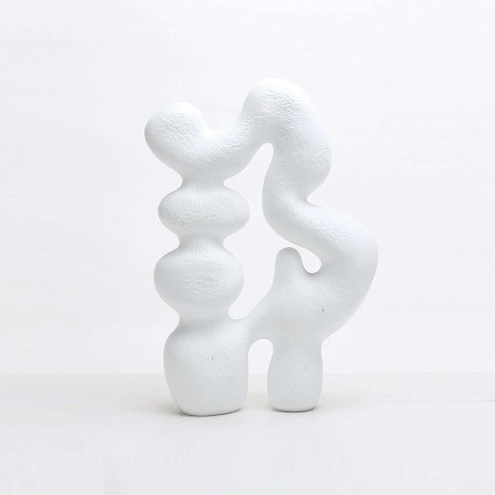 White Resin Abstract Sculpture CZ3135