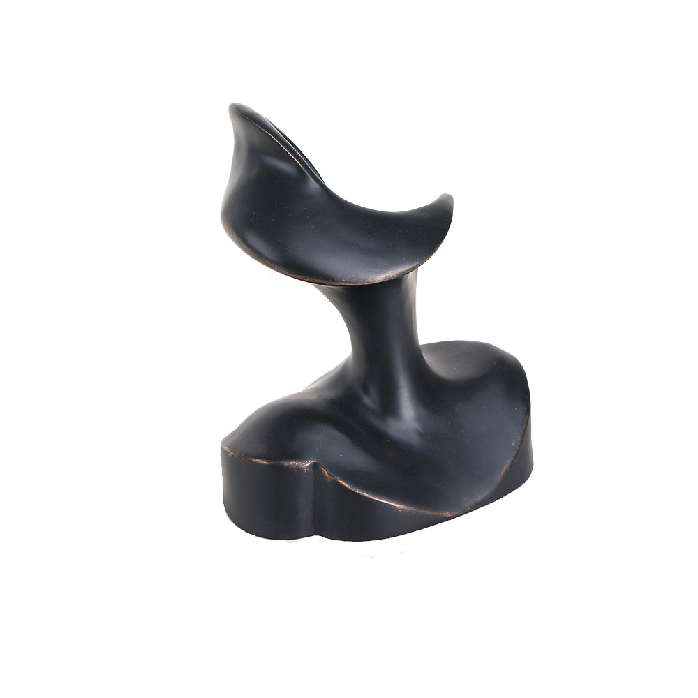 Black Resin Abstract Sculpture CZ4054