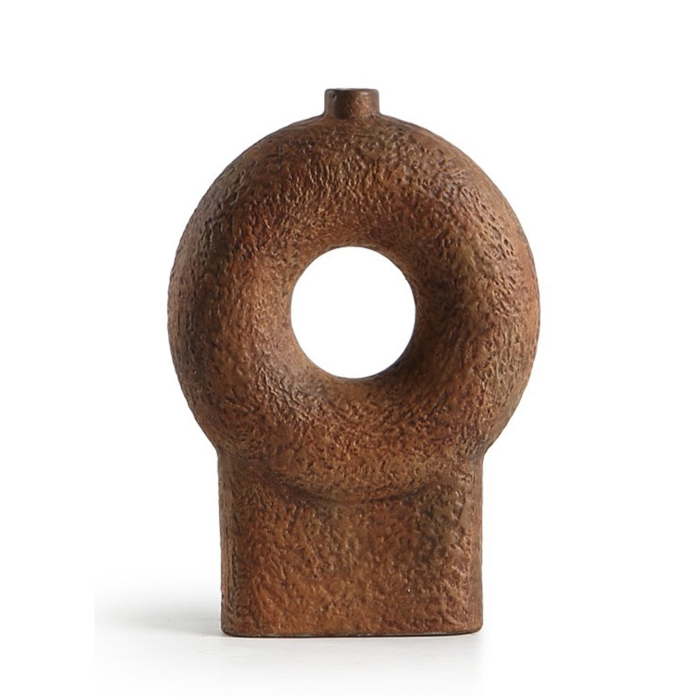 Brown  Textured Ceramic Vase CZCV-0034