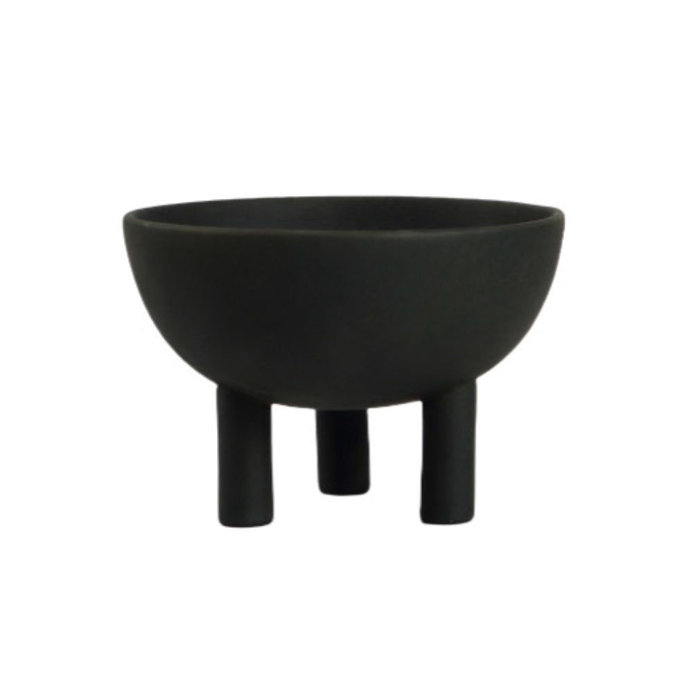 Black Ceramic Footed Bowl CZCV-0121
