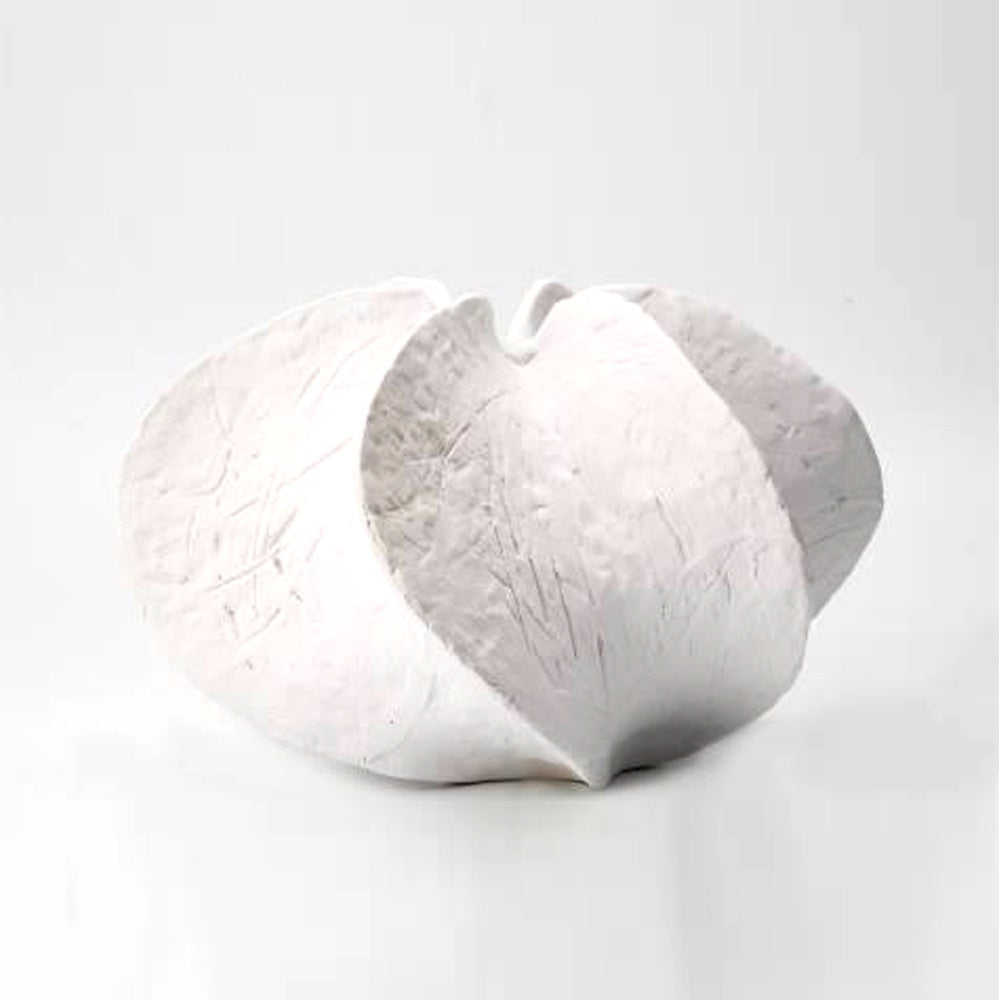 White Ceramic Irregular Shaped Vase CZCV-0867