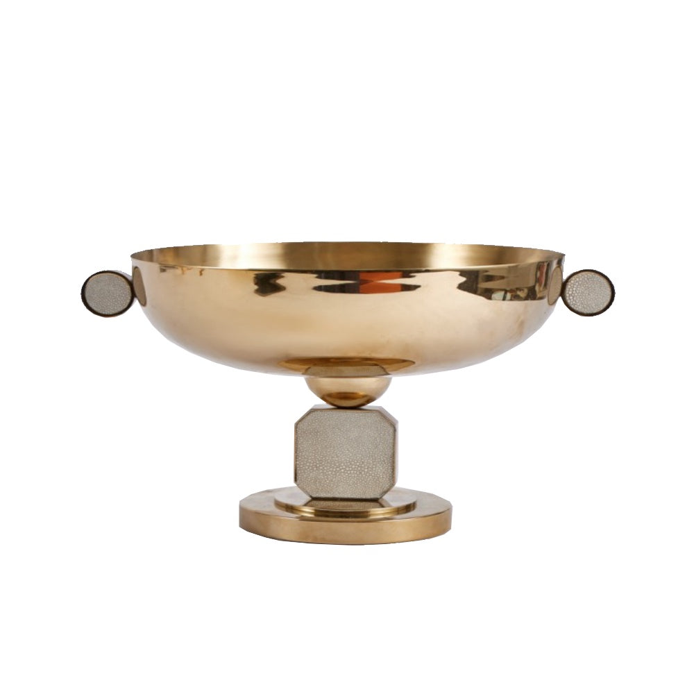 Gold & Grey Metal & Acrylic Pedestal Bowl CZT-1004