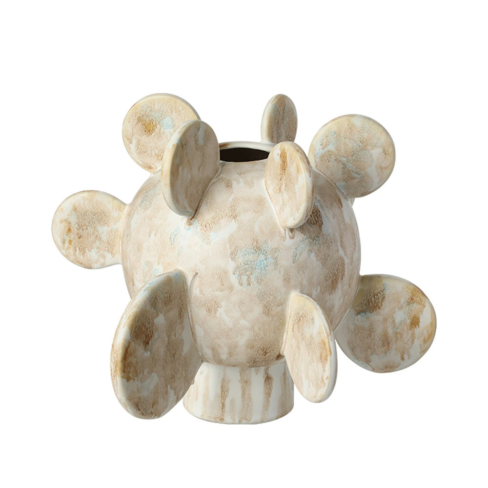 Beige Cactus Inspired Ceramic Vase FA-D26047B