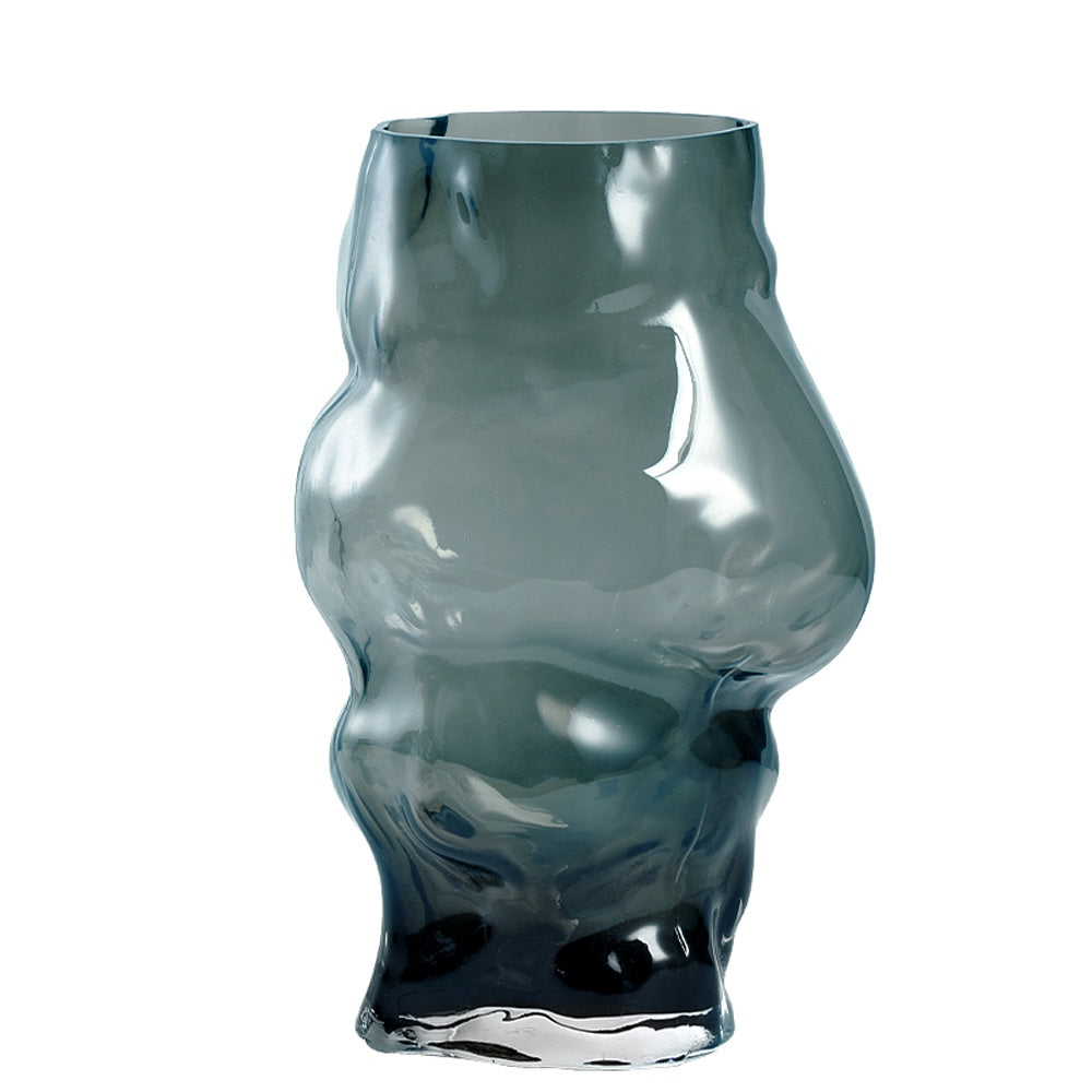 Grey Irregular Shaped Glass Vase - Large FB-E24039A