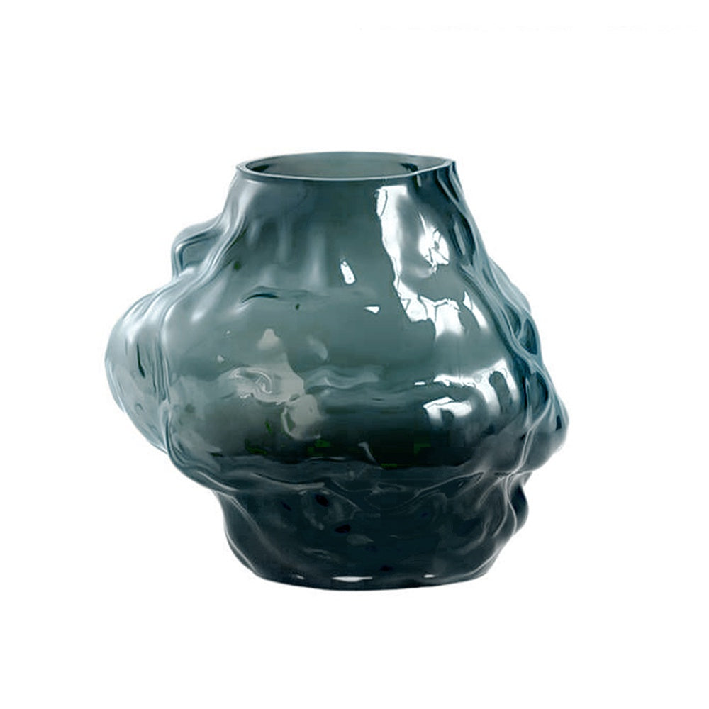 Grey Irregular Shaped Glass Vase - Medium FB-E24039B