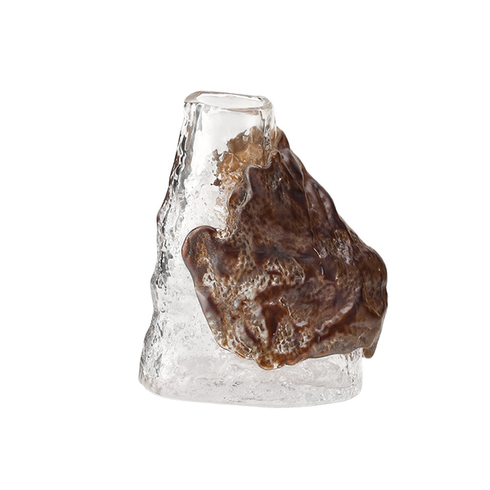 Handmade Glass Vase with Mountain Detail - Small FB-E24072B