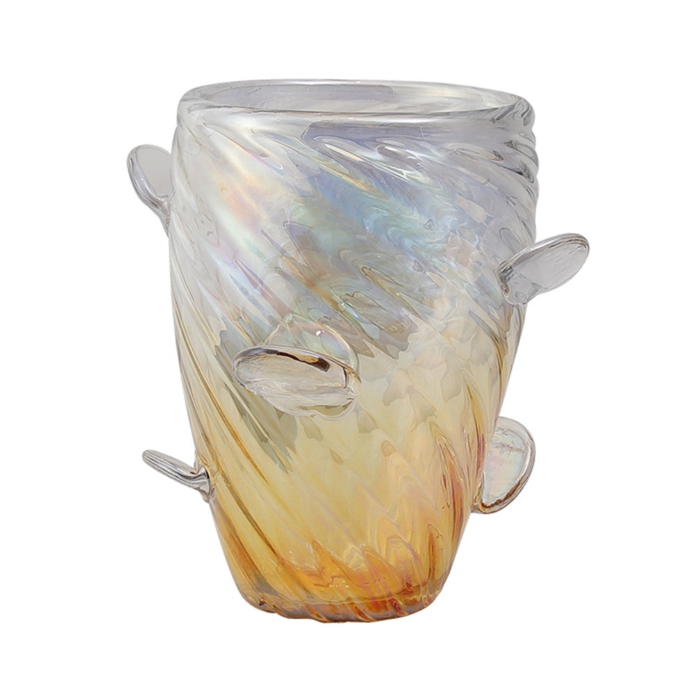 Handmade Glass Vase with Iridescent Detail - Large FB-E24073A