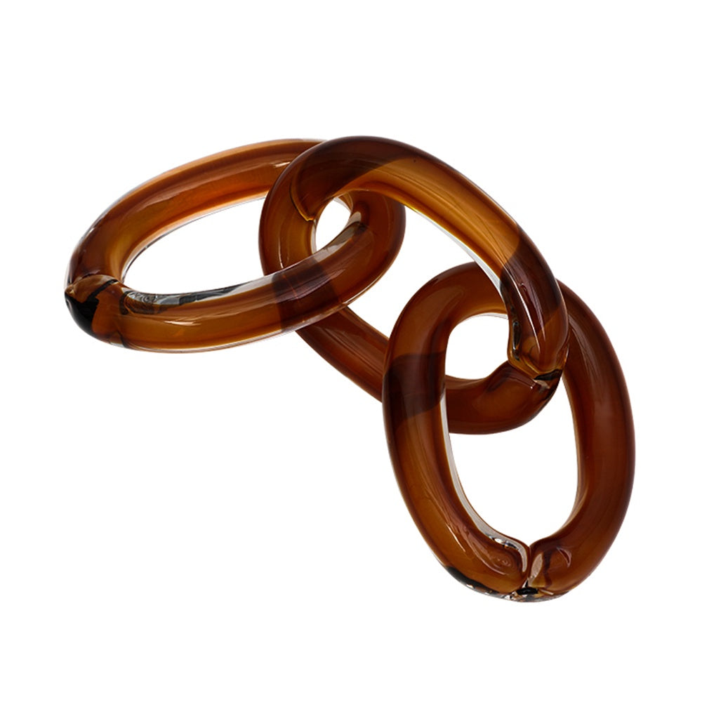 Handmade Amber Glass Chain Links FB-E25006B