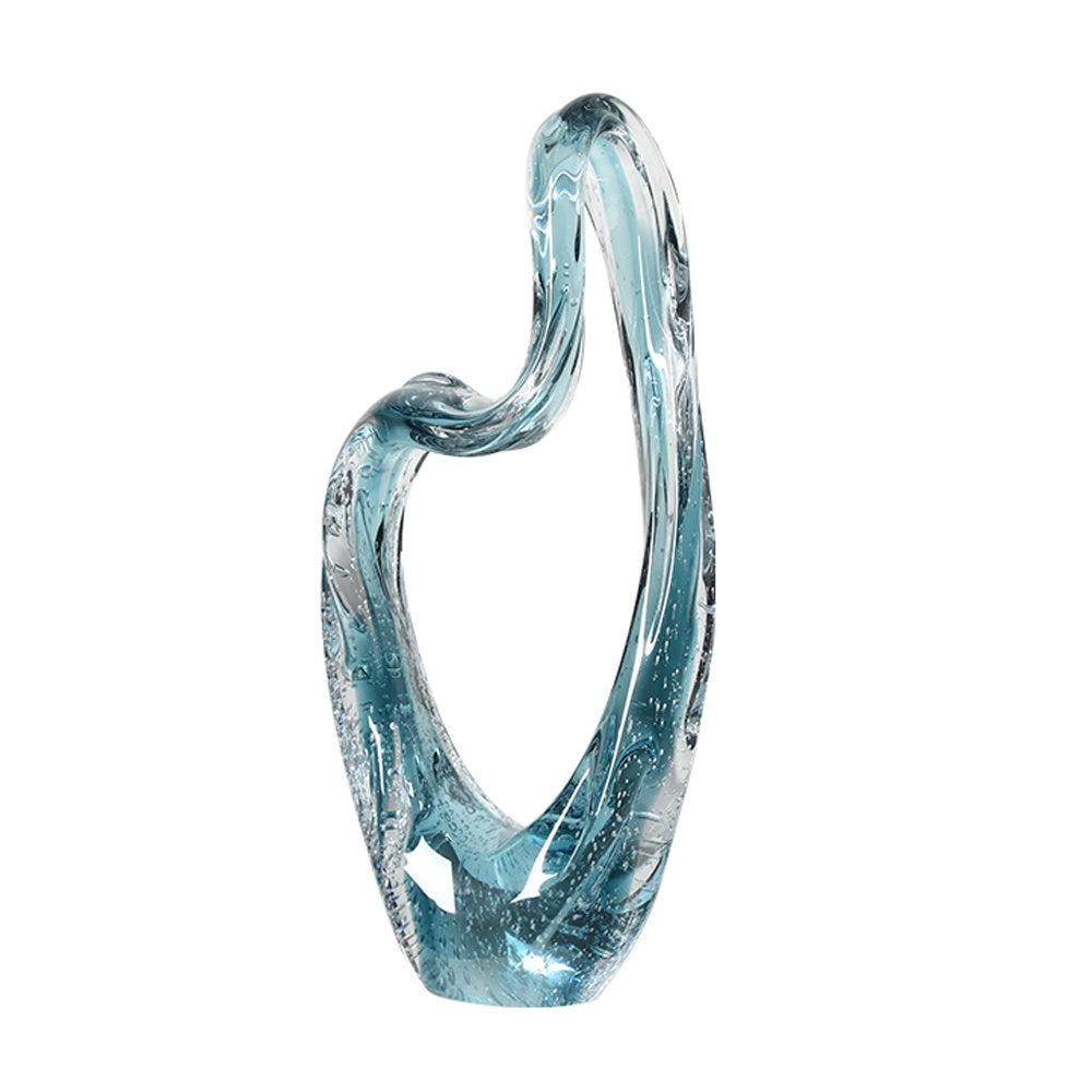 Blue Handmade Abstract  Glass Sculpture FB-E25009A