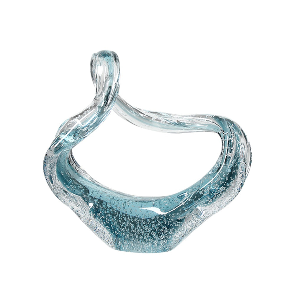 Blue Handmade Abstract  Glass Sculpture FB-E25009B