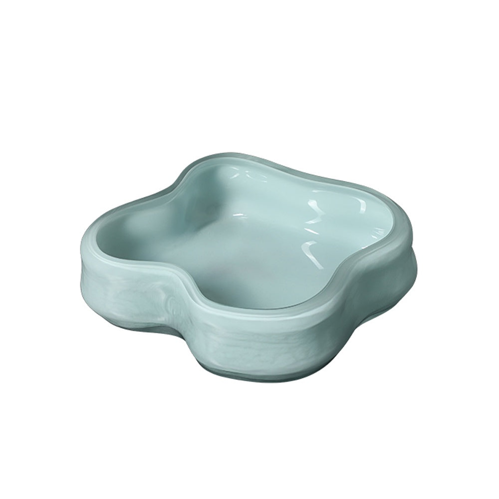 Blue Ceramic Plate with Ruffle Detail - Medium FB-E25010B