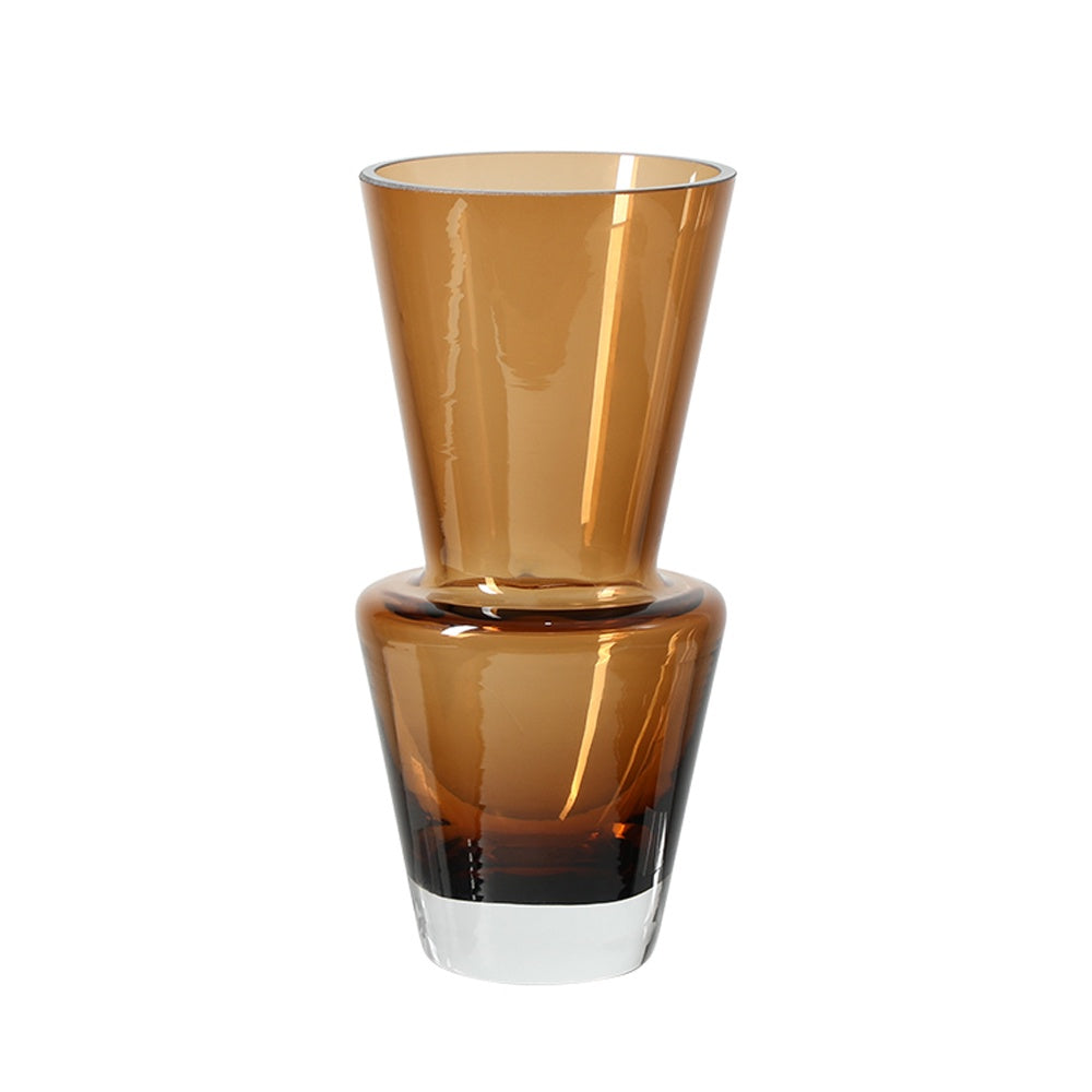Amber Glass Conical Vase - Small FB-E25023B