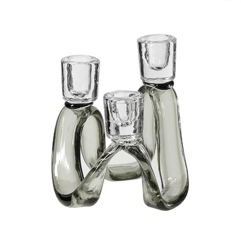 Handmade Glass 3-Headed Candleholder FB-E25061