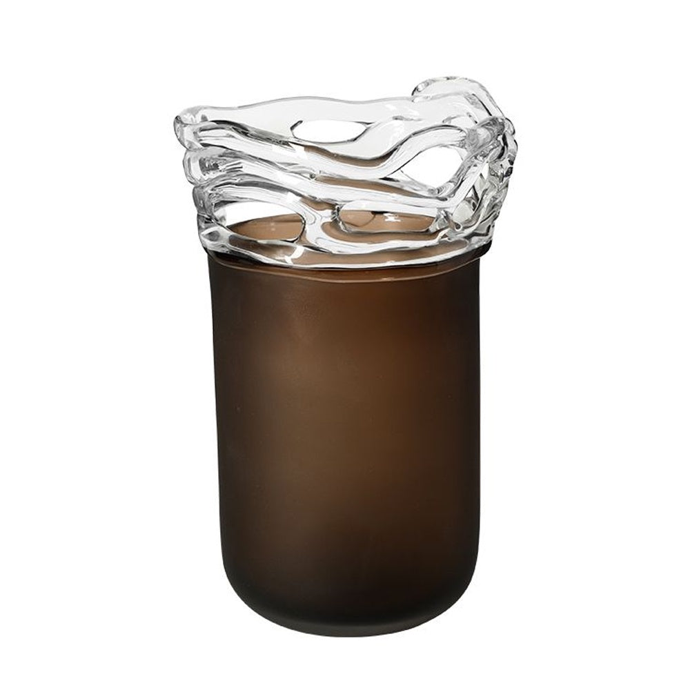 Brown Handmade Glass Vase - A FB-E25080
