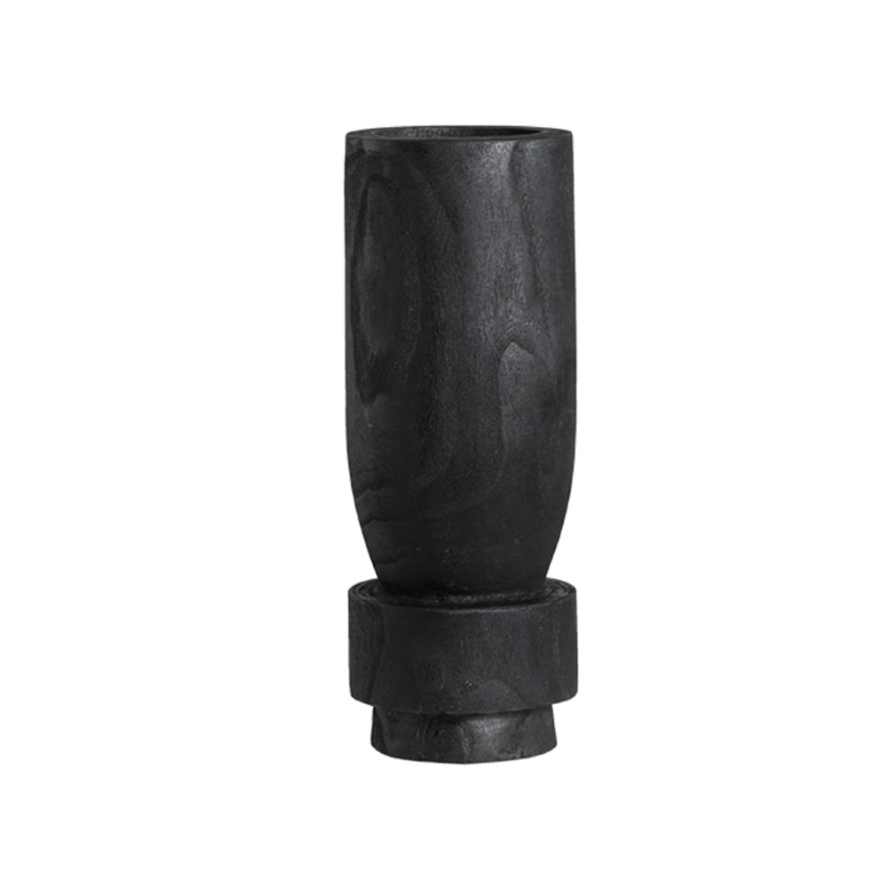 Black Wooden Vase - Short FB-MC24005B