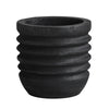 Black Wooden Vase with Thread Detail FB-MC24008B