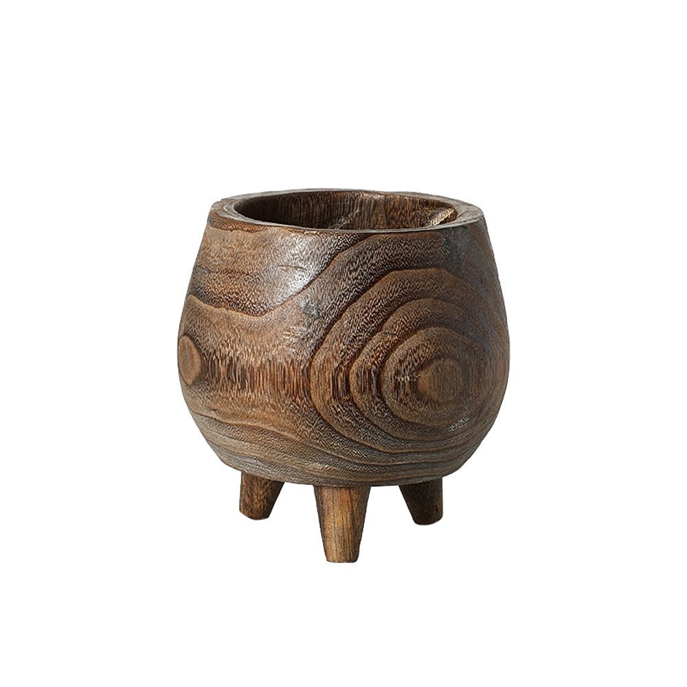 Round Wooden Bowl with Tripod Legs - Small FB-MC26001B