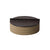 Brown Wood & Leather Round Decorative Box FB-PG24008A