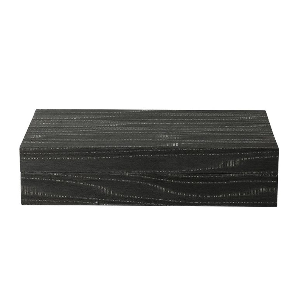 Black Wood & Veneer Decorative Box - Large FB-PG25010A