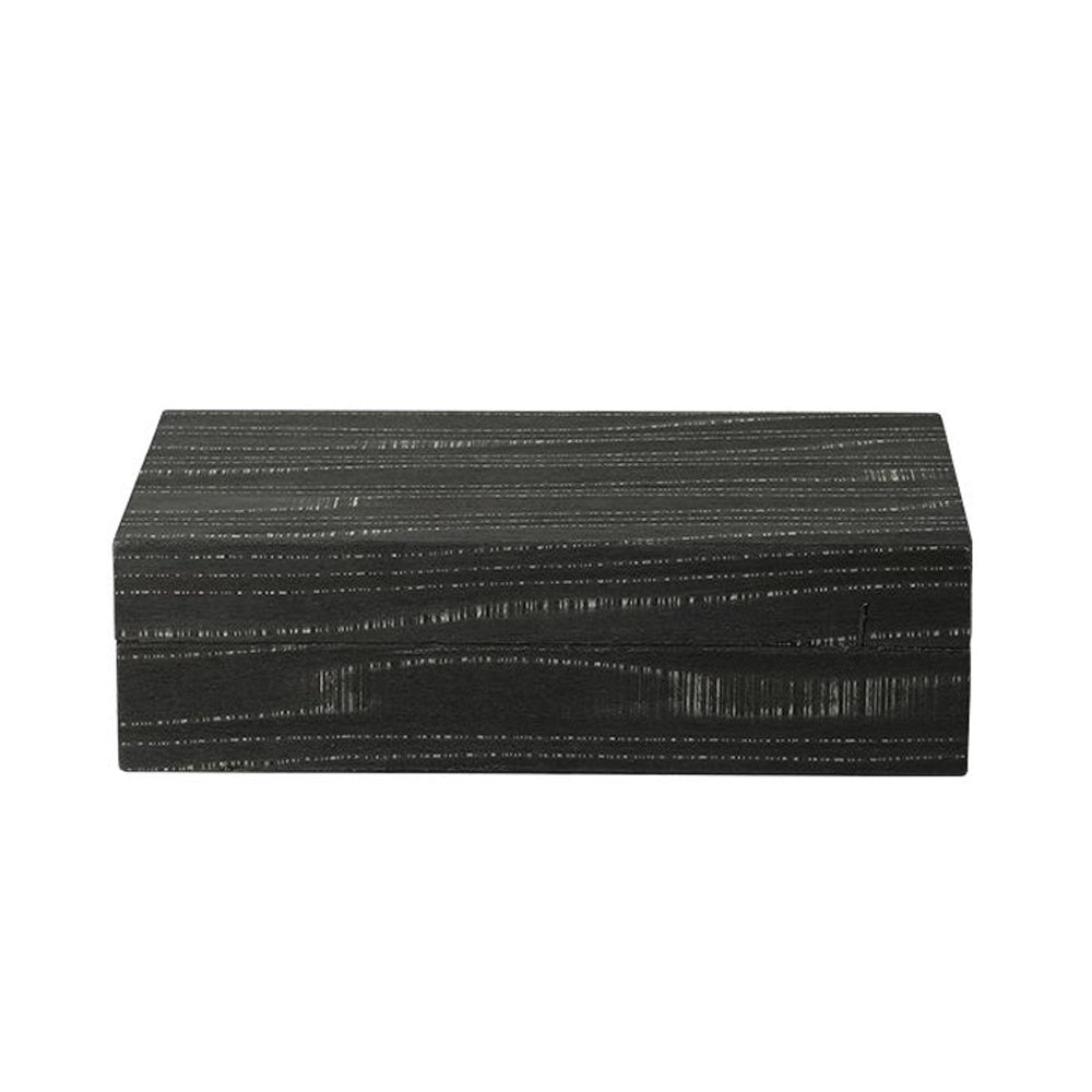 Black Wood & Veneer Decorative Box - Small FB-PG25010B