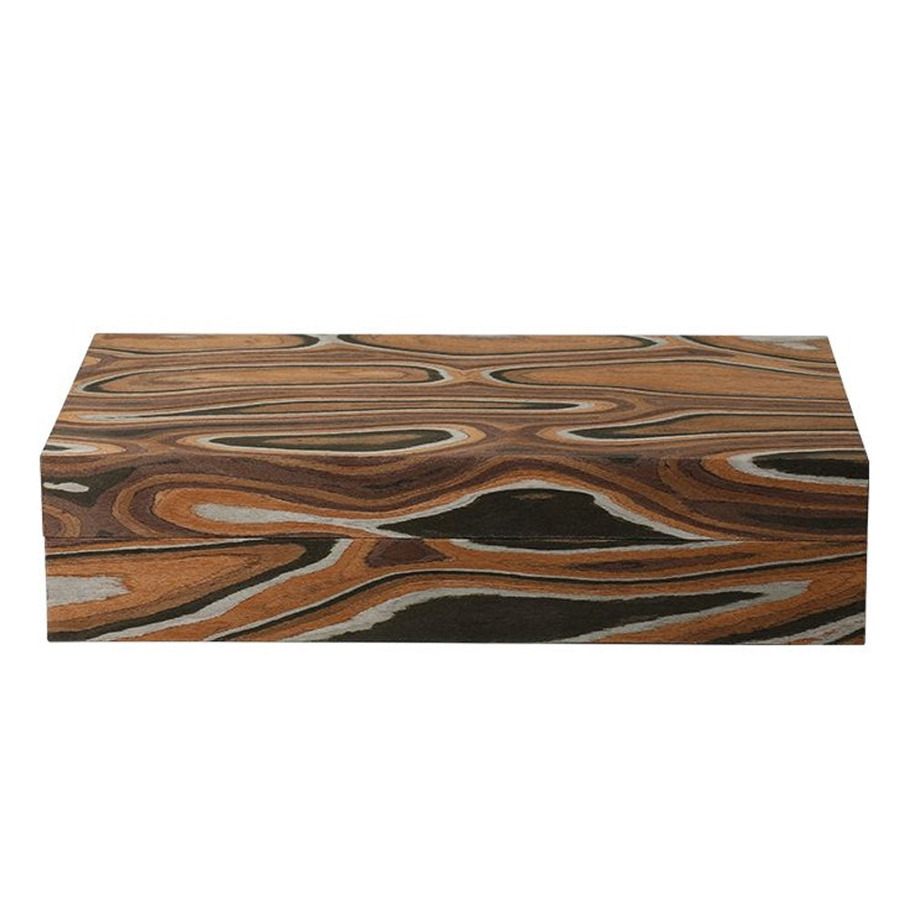 Brown Wood & Veneer Decorative Box - Large FB-PG25012A