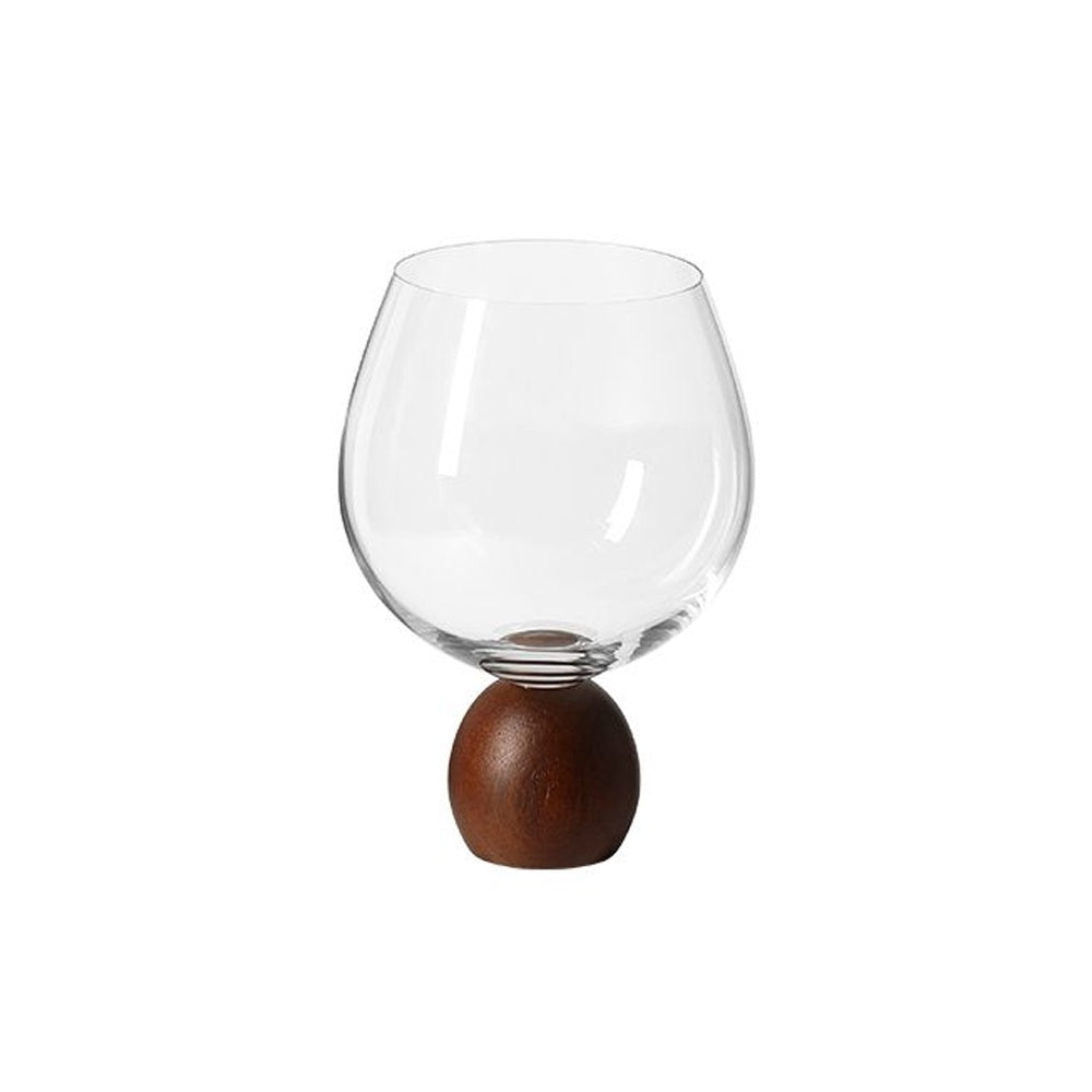 Glass Round with Wood Detail FC-CJ25002
