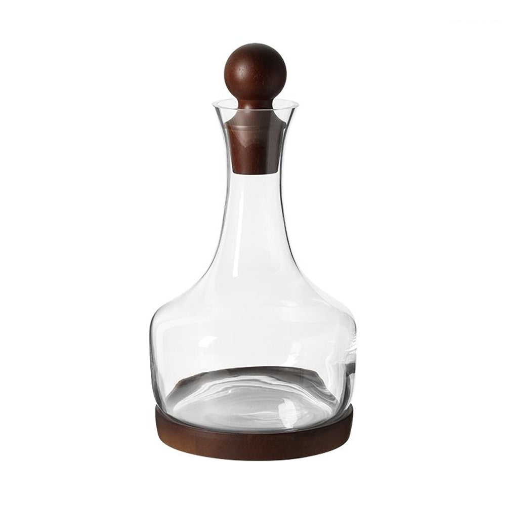 Glass Decanter with Wood Detail FC-CJ25003