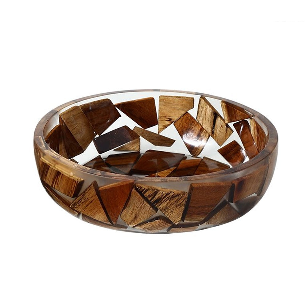 Wood & Resin Decorative Bowl FC-CJ25020