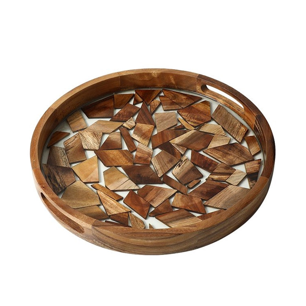 Wood & Resin Decorative Tray FC-CJ25022