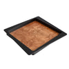 Black MDF Tray with Burled Detail - Square FC-MC24010A