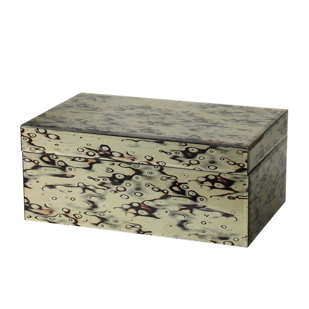 Brown Wood & Glass Decorative Box - Large FC-MC26006A