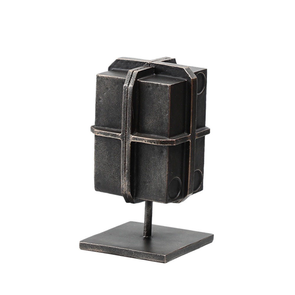 Gunmetal Resin Geometric Sculpture - Small FC-SZ24019B