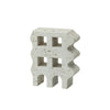 White Resin Geometric Décor - Small FC-SZ24024B