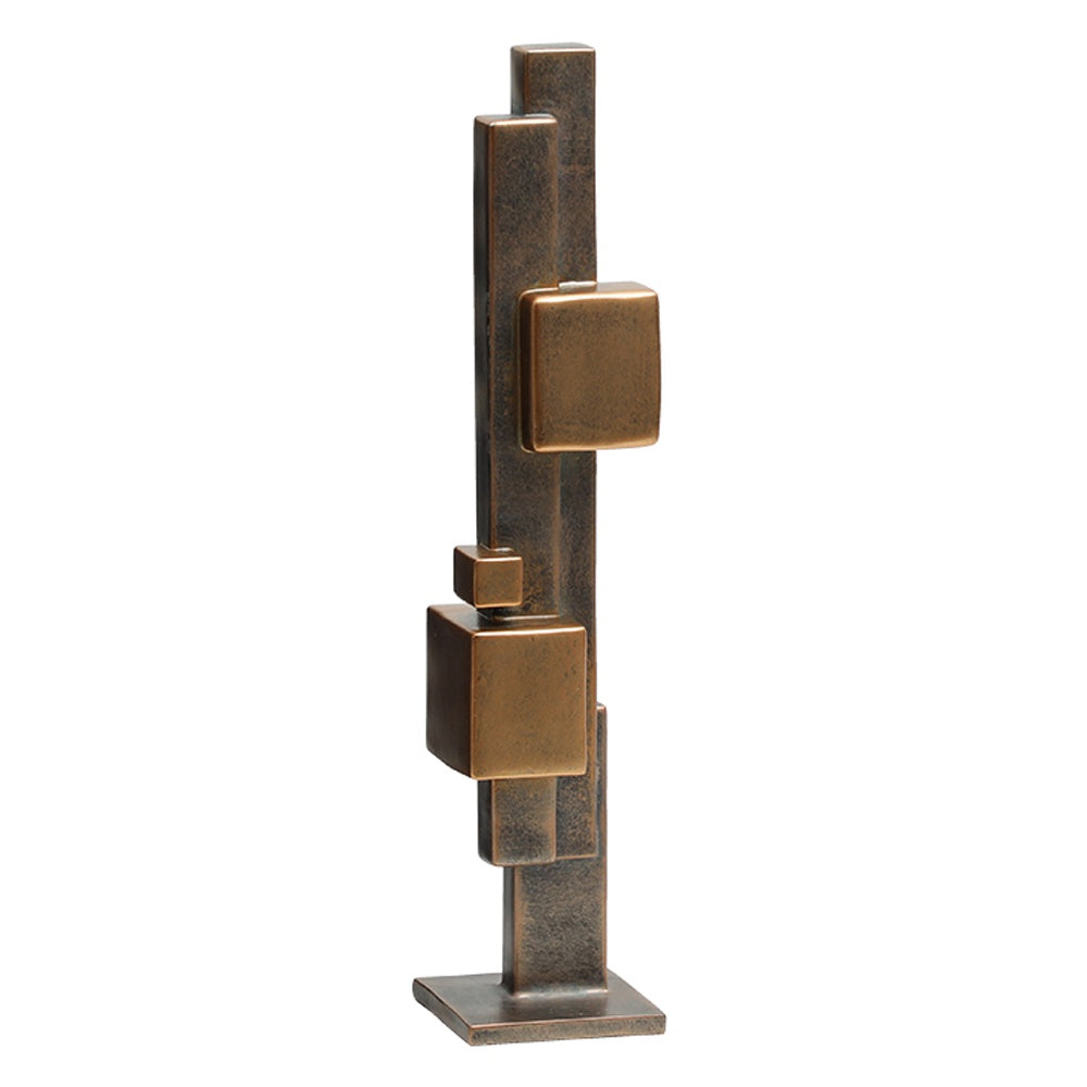 Gold & Bronze Resin Abstract Sculpture FC-SZ24027B