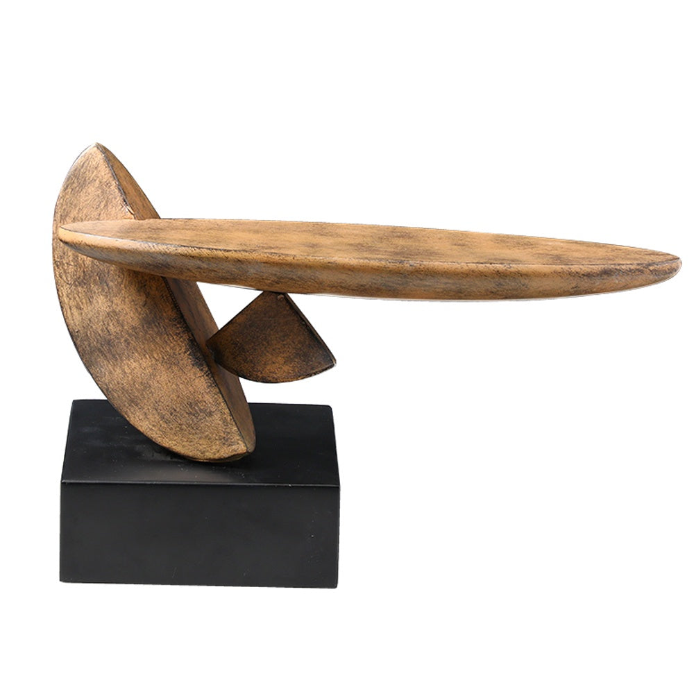 Black & Brown Resin Abstract Sculpture FC-SZ24030