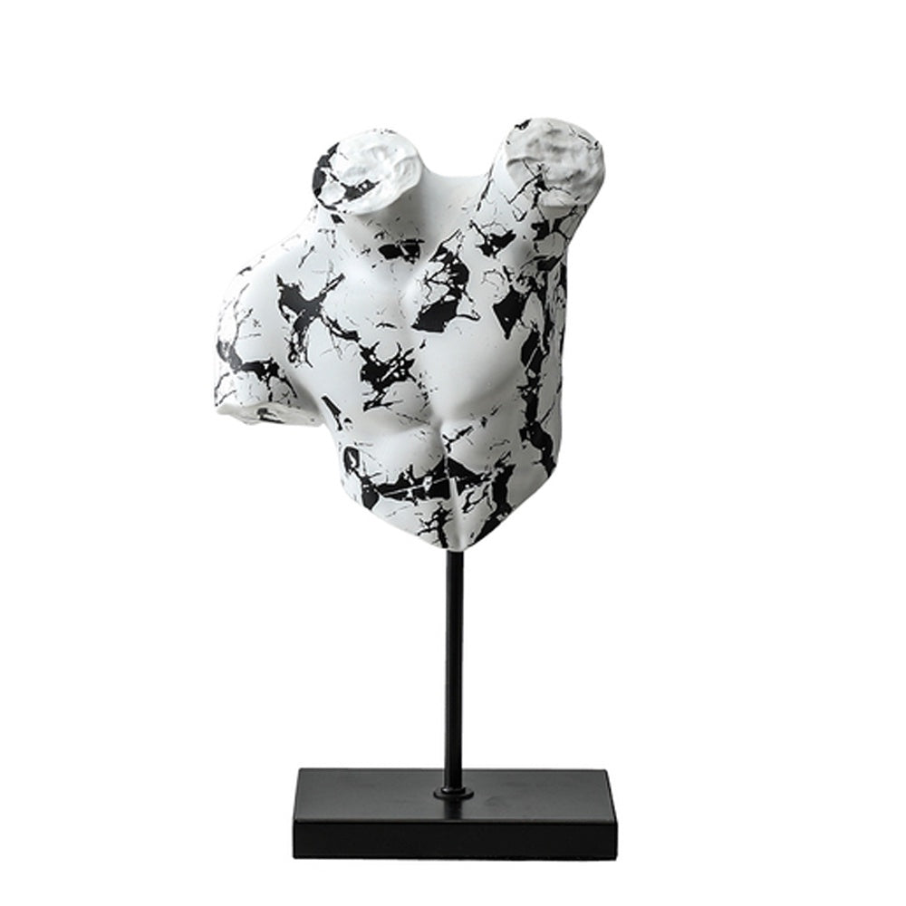 Black & White Resin Bust with Stand FC-SZ24032