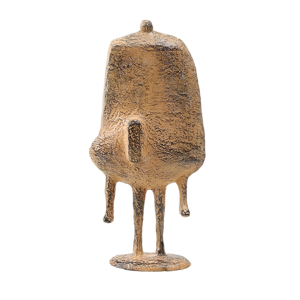 Light Brown Resin Textured Abstract Figurative Sculpture FC-SZ24035