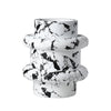 Black & White Resin Vase with Splatter Detail - Medium FC-SZ24046B