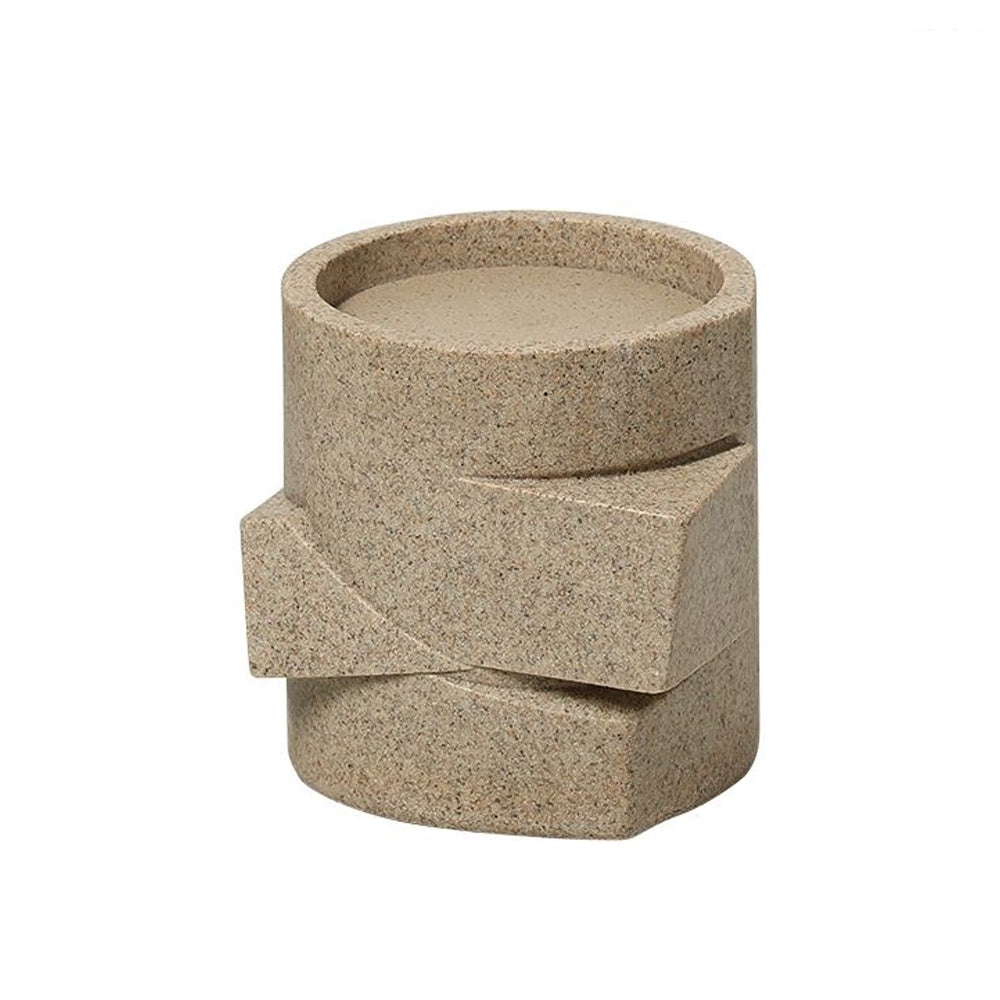 Beige Resin Candleholder - Medium FC-SZ25023B