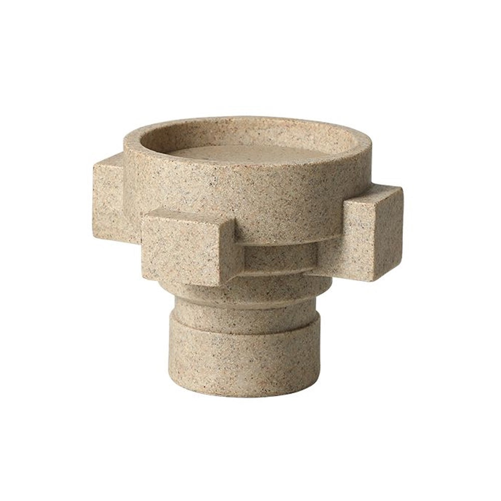 Beige Resin Candleholder - Small FC-SZ25023C